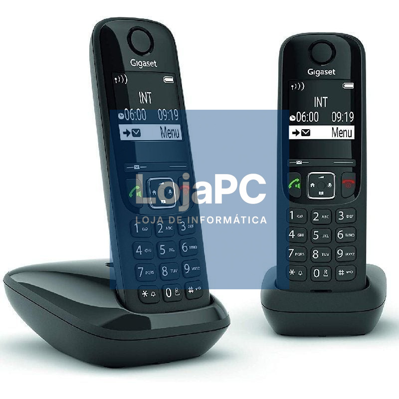 Telefone sem fios Gigaset AS690/ Pack DUO/ Preto