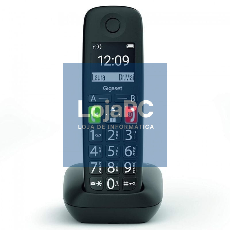 Telefone sem fios Gigaset E290/ Preto