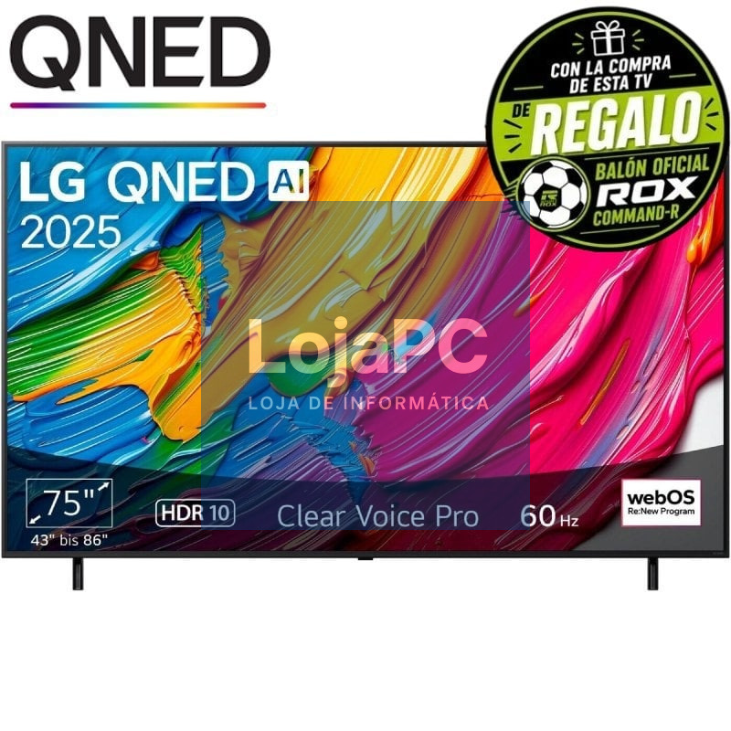 Televisor LG QNED AI QNED80 75QNED80A6A 75'/ Ultra HD 4K/ Smart TV/ WiFi