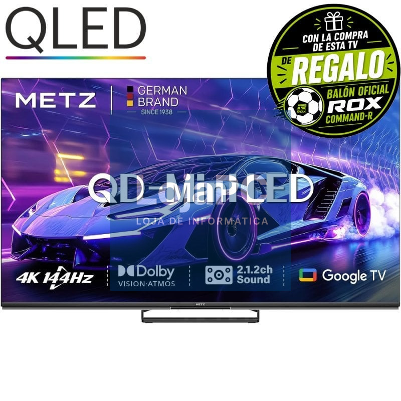 Televisor Metz QLED-MiniLED 55MNE8000Z 55'/ Ultra HD 4K/ Smart TV/ WiFi