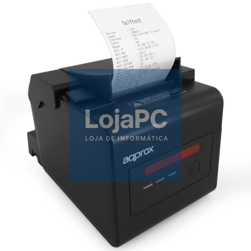 Impressora de Tickets Approx appPOS80WIFI+LAN/ Térmica/ Ancho papel 58 y 80mm/ USB-WiFi-LAN-RS232-RJ11/ Preta