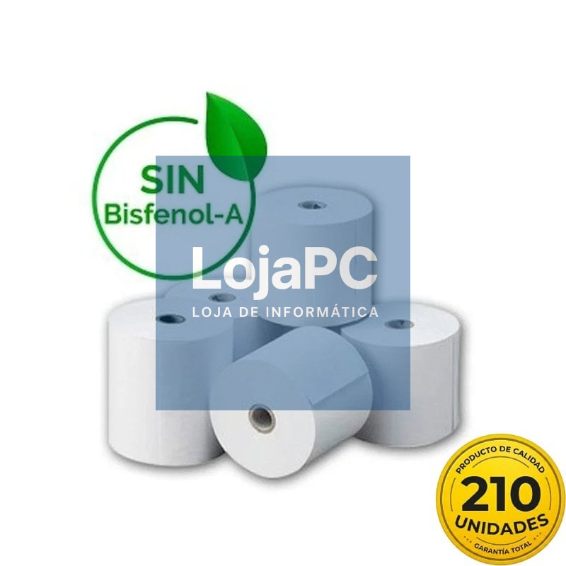 Caixa de Rollos Papel Térmico Genérico 57x35 210U BPA/ 57 x 35mm/ 210 unidades