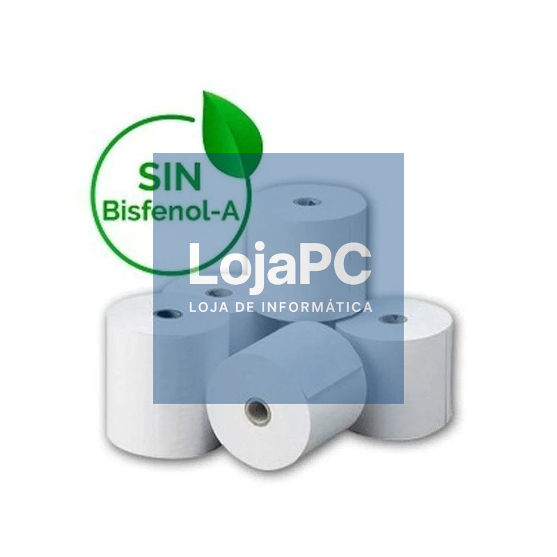 Caixa de Rollos Papel Térmico Genérico 80x60 BPAF/ 80 x 60mm/ 80 unidades