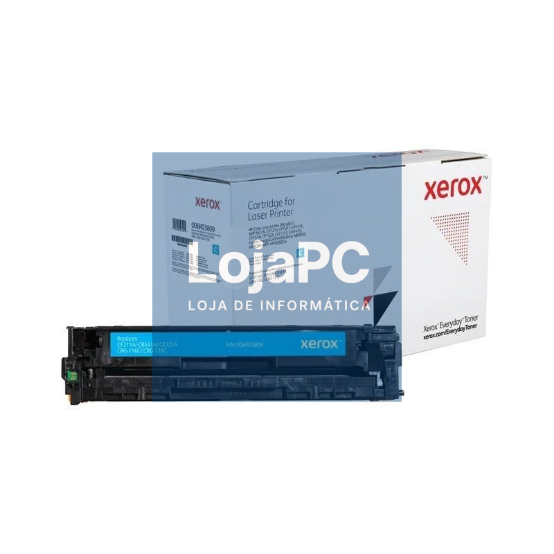 Tóner compatível Xerox 006R03809 compatível com HP CF211A/CB541A/CE321A/CRG-116C/CRG-131C/ 1800 páginas/ Ciano