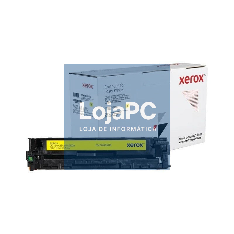 Tóner compatível Xerox 006R03810 compatível com HP CF212A/CB542A/CE322A/CRG-116Y/CRG-131Y/ 1800 páginas/ Amarelo
