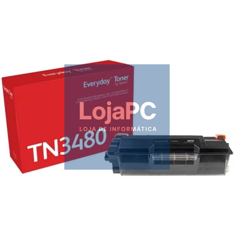 Tóner compatível Xerox 006R04587 compatível com Brother TN-3480/ 8000 páginas/ Preto