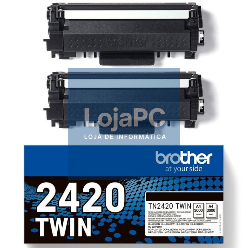 Tóner Original Brother TN2420TWIN Multipack XL Alta Capacidade/ 2x Preto