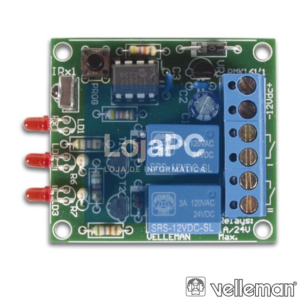 KIT RECEPTOR IR DE 2 CANAIS VELLEMAN