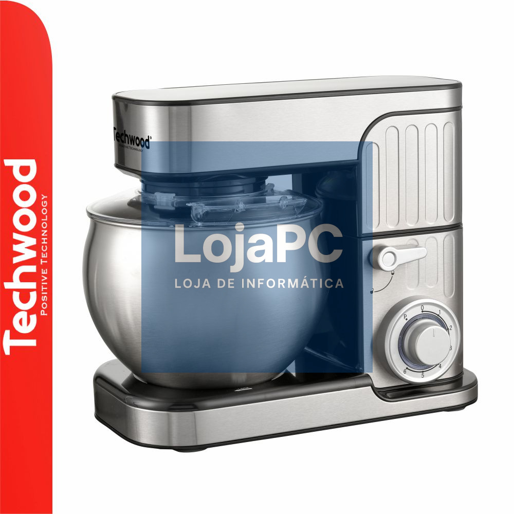 Batedeira Elétrica 1300W C/ Taça Inox 6L TECHWOOD