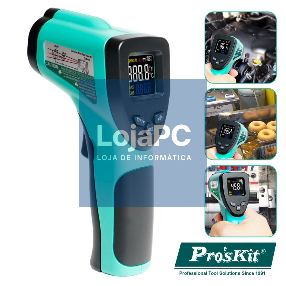 TERMÓMETRO IR DIGITAL C/ LASER PROSKIT
