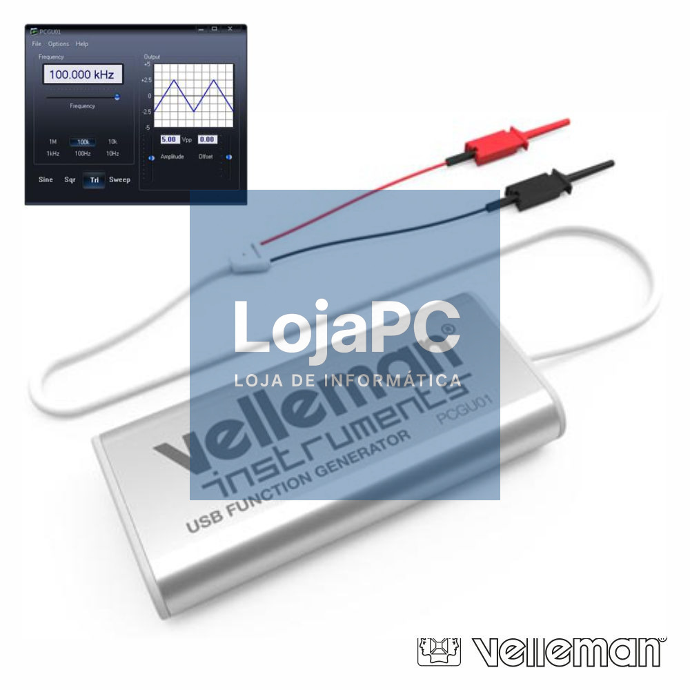 GERADOR DE FUNÇÕES USB 1MHz DAC 10 BITS VELLEMAN