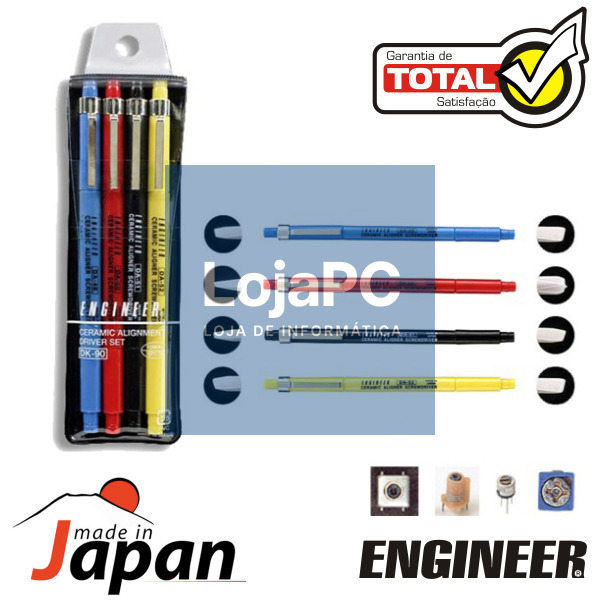 CONJUNTO DE 4 CHAVES AFINAÇÃO CERÂMICA C/ 8 PONTAS ENGINEER