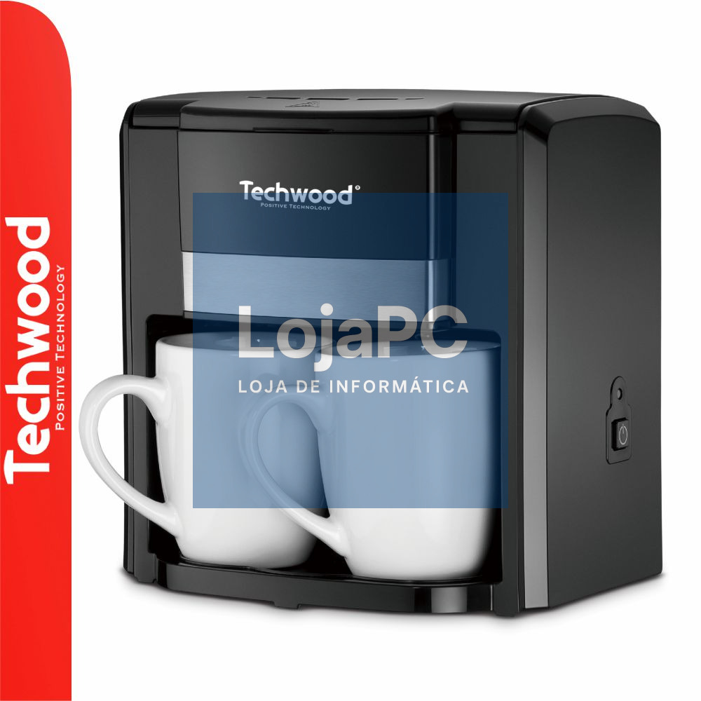 Cafeteira Elétrica 500W C/ 2 Canecas Preto TECHWOOD