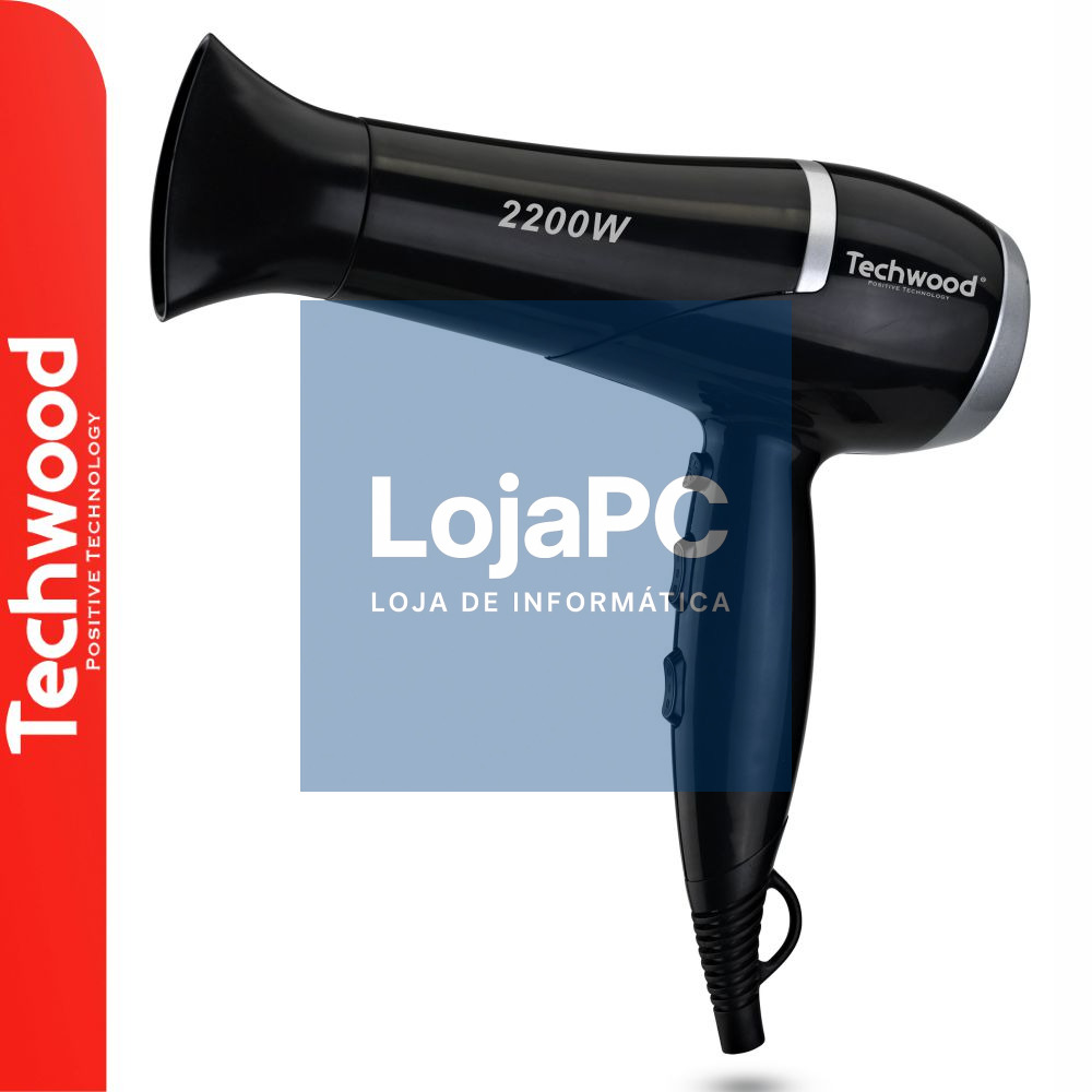 Secador de Cabelo 2200W Preto TECHWOOD