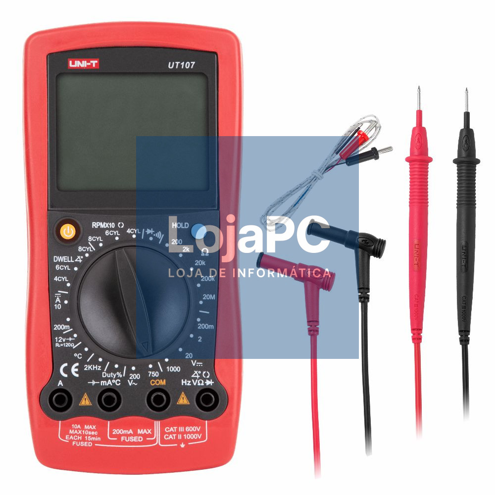 Multímetro Digital 1000VDC / 750VAC 10A UNI-T