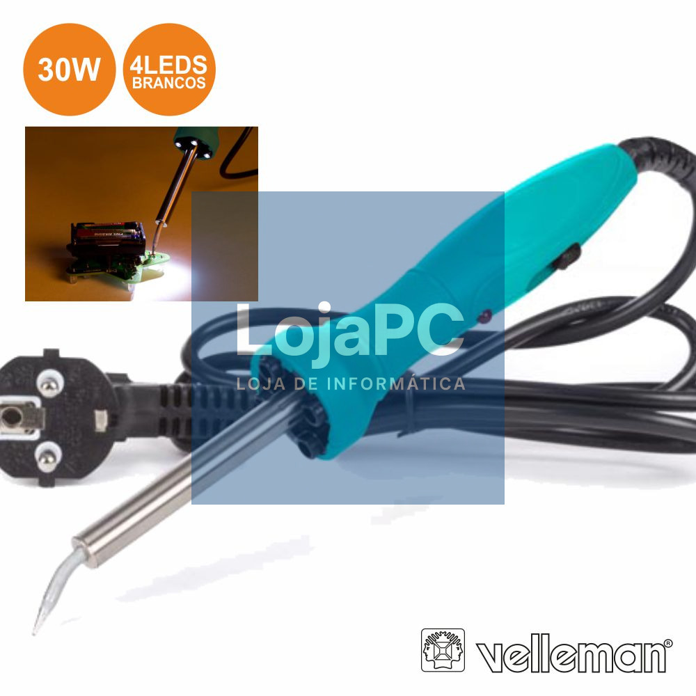 FERRO DE SOLDAR DE ALTA QUALIDADE DE 30W 230VAC C/ 4 LEDS