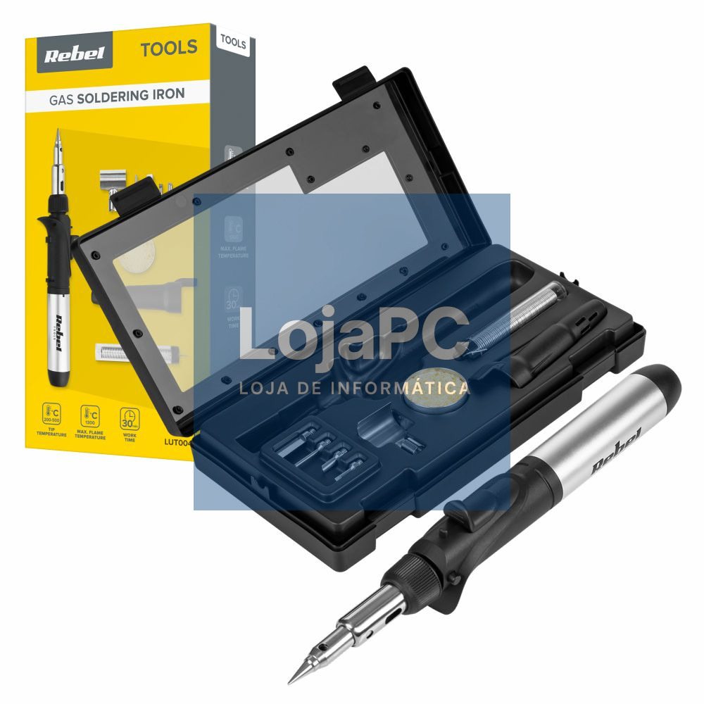 Kit Ferro De Soldar A Gás C/ Auto Ignição REBEL