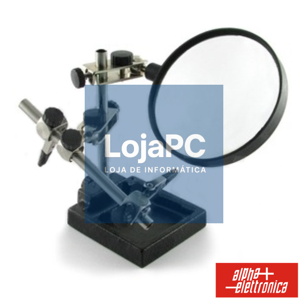 SUPORTE ARTICULADO C/ LUPA E PINÇAS CROCODILO ALPHA