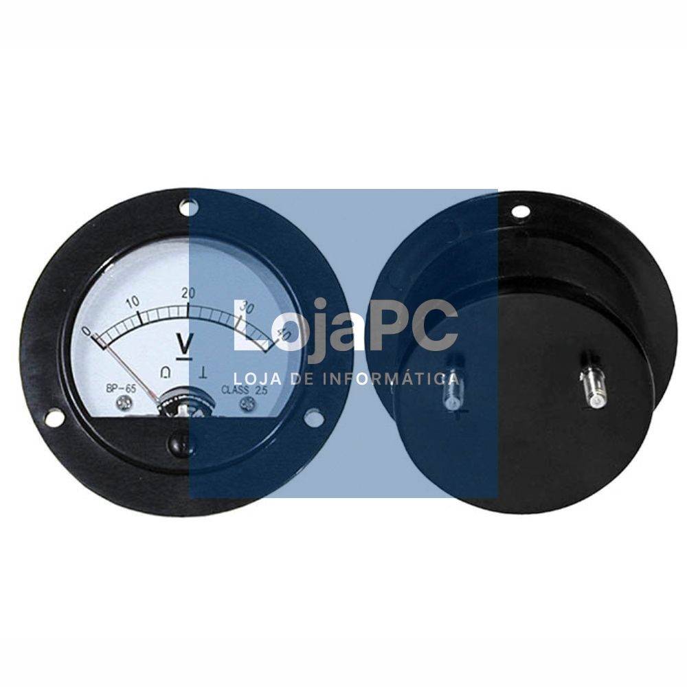 Voltímetro Analógico de Painel 40V DC