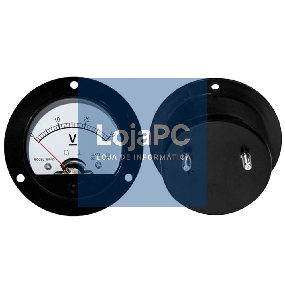 Voltímetro Analógico de Painel 30V DC