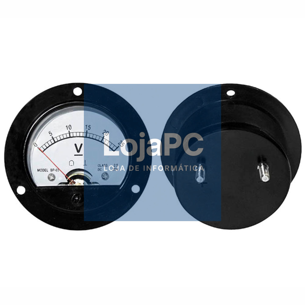 Voltímetro Analógico de Painel 25V DC