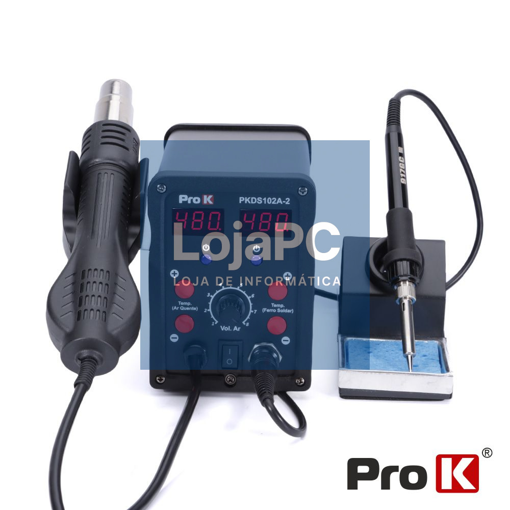 Estação De Soldar E Dessoldar SMD Ar Quente 750W PROK