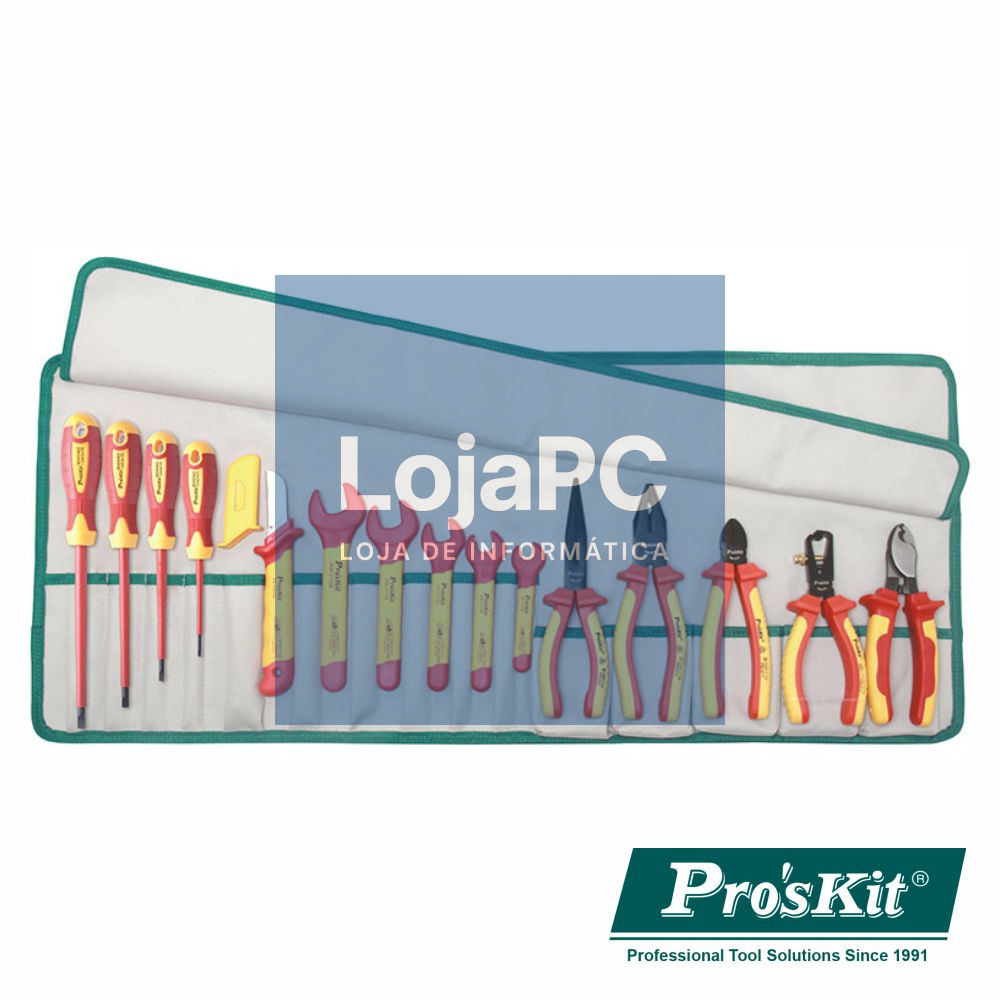 Conjunto de 15 Ferramentas VDE 1000V PROSKIT
