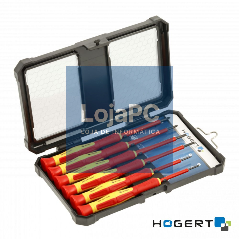 Conjunto de 6 Chaves de Precisão VDE 1000V HOGERT