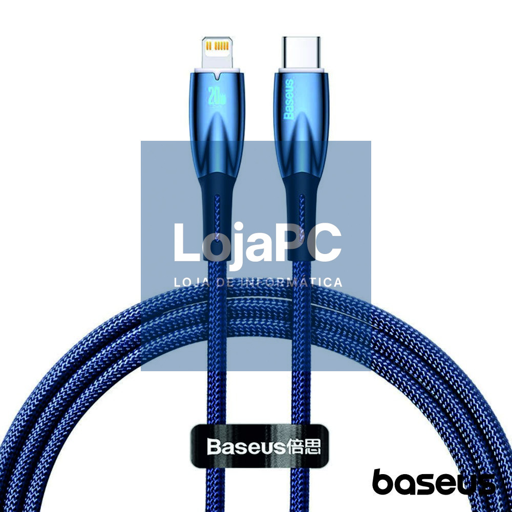 Cabo USB-C Macho P/ Lightning Macho 1m PD 20W Glimmer BASEUS