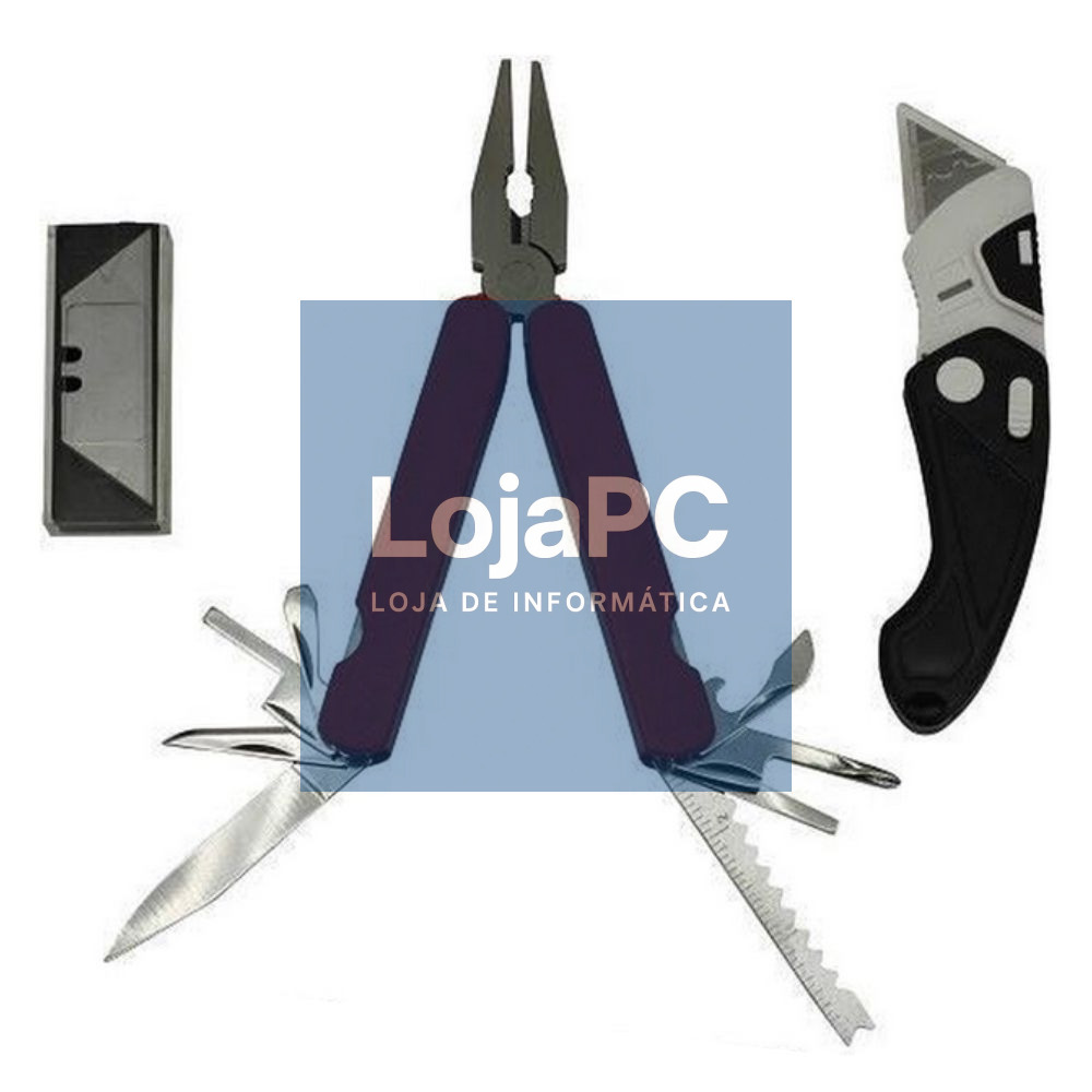 Alicate Multifunções 12 Em 1 + X-atoC/ 5 Lâminas