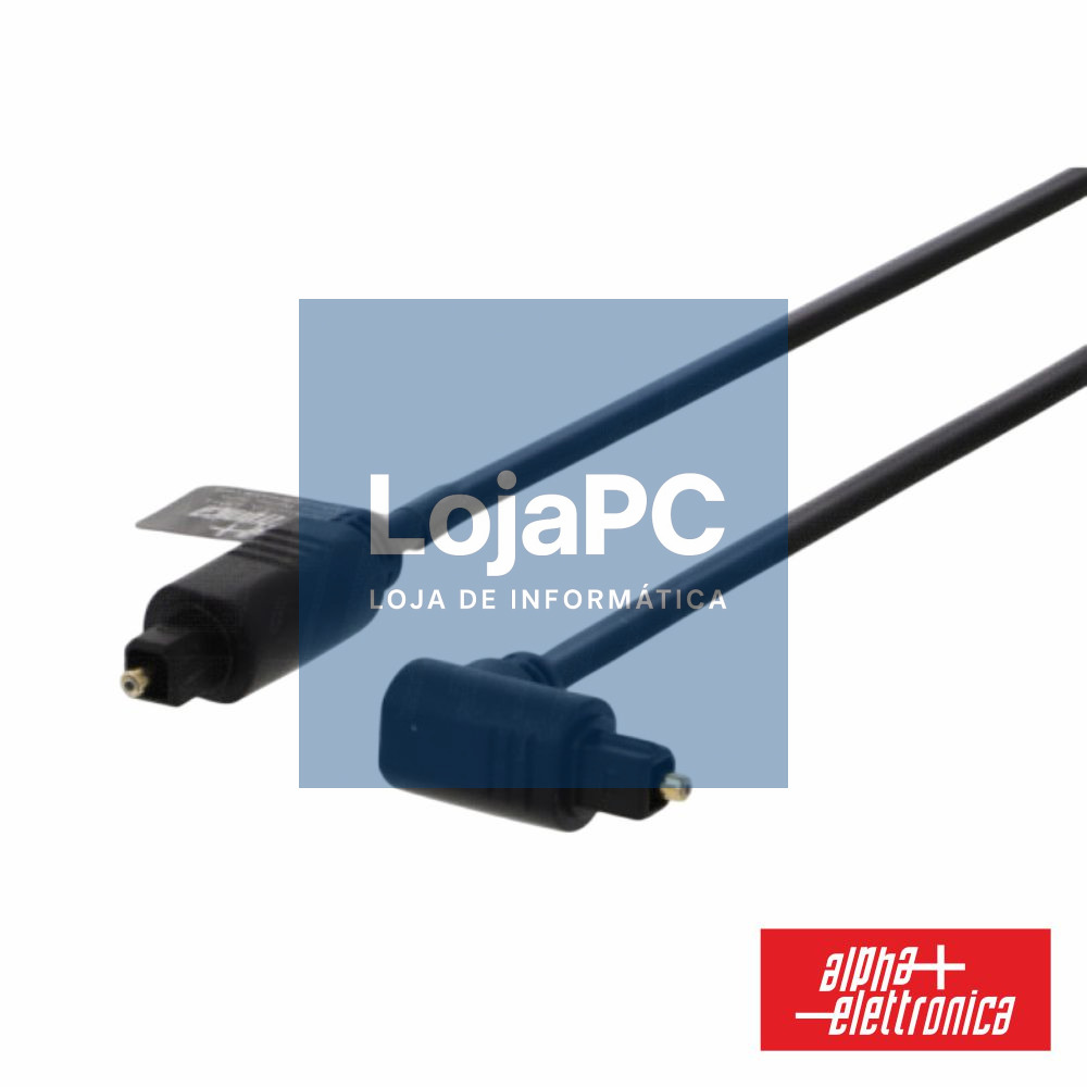 Cabo Fibra Óptica Toslink Angular P/ Toslink Reto 1m ALPHA