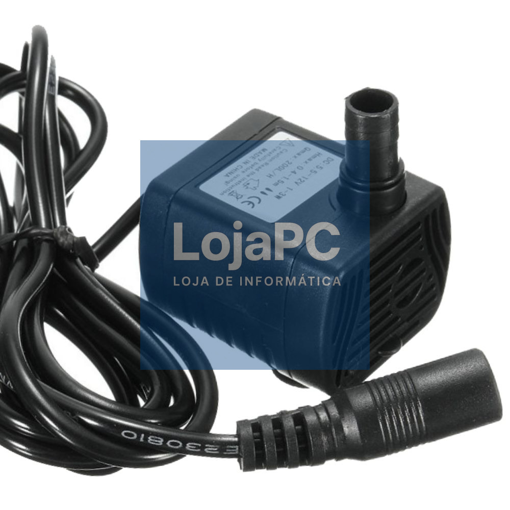 BOMBA DE ÁGUA SUBMERSÍVEL 12V 3W 200L/H
