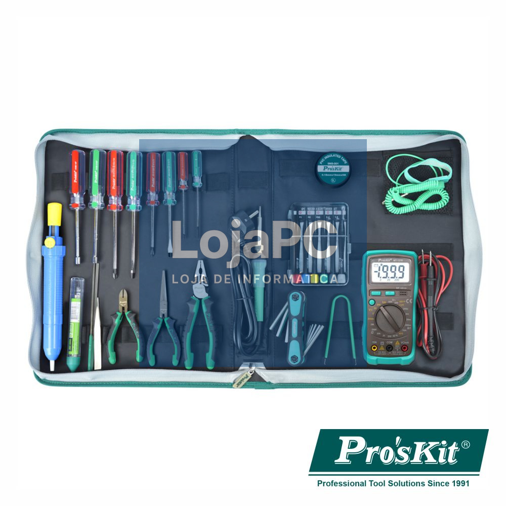 Conjunto de Ferramentas Manutenção Electrónica PROSKIT