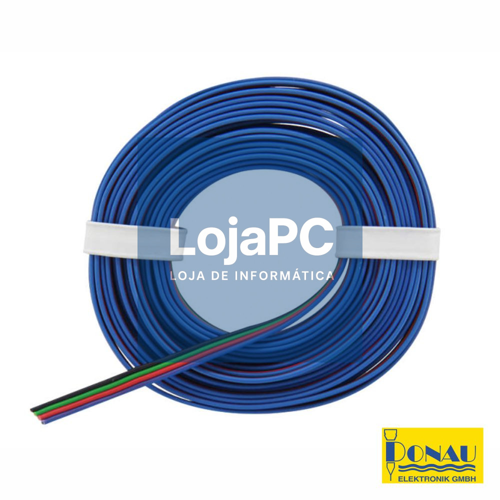 Cabo p/ Fita de LED RGB 4 Condutores 4x0.25 5m DONAU