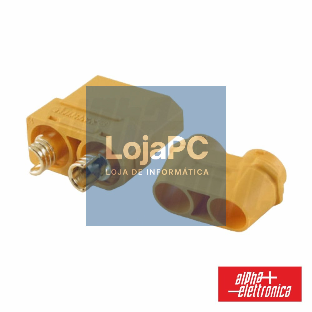 Ficha XT90 Fêmea P/ Bateria ALPHA