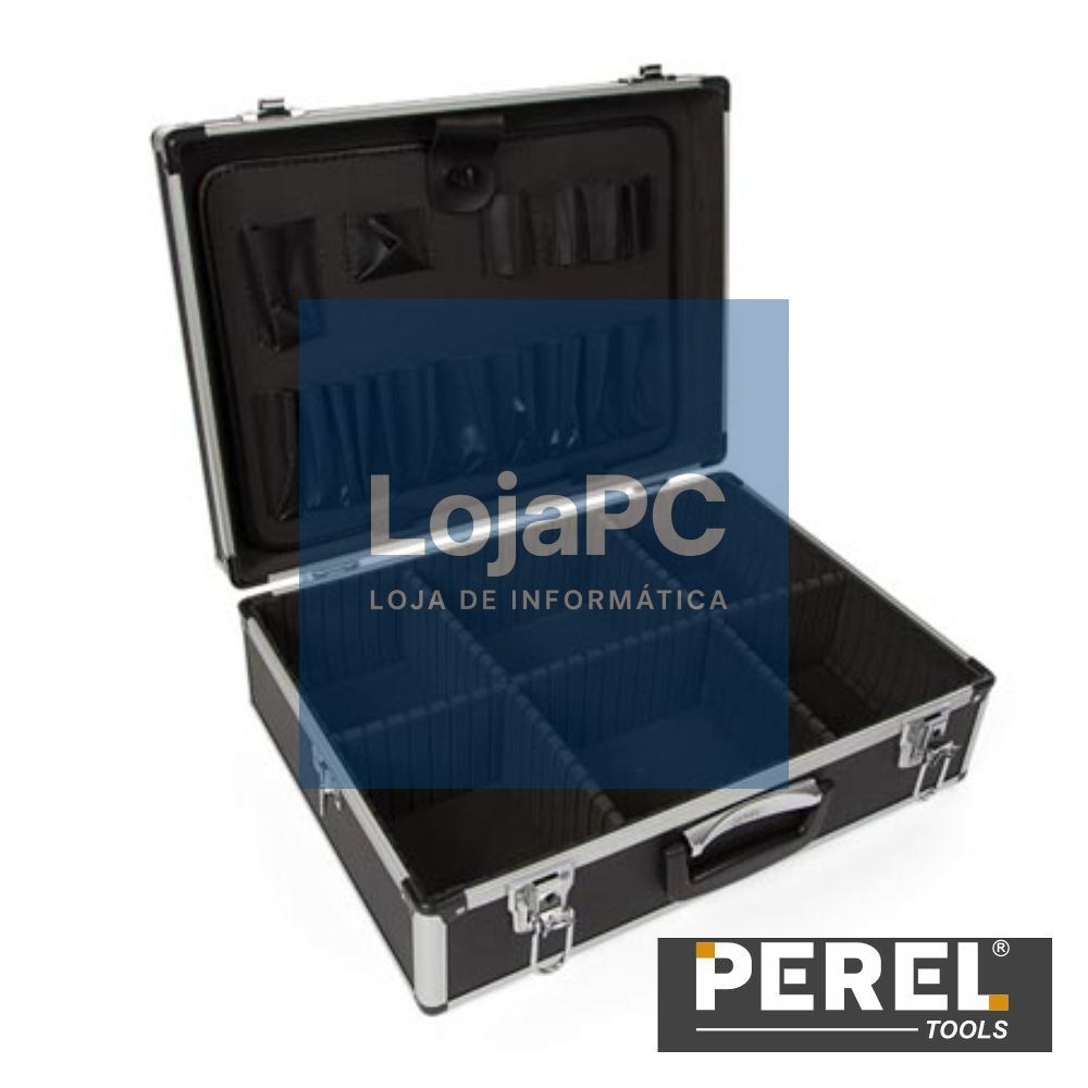 Mala Transporte Ferramentas Preta 455x330x152mm Perel