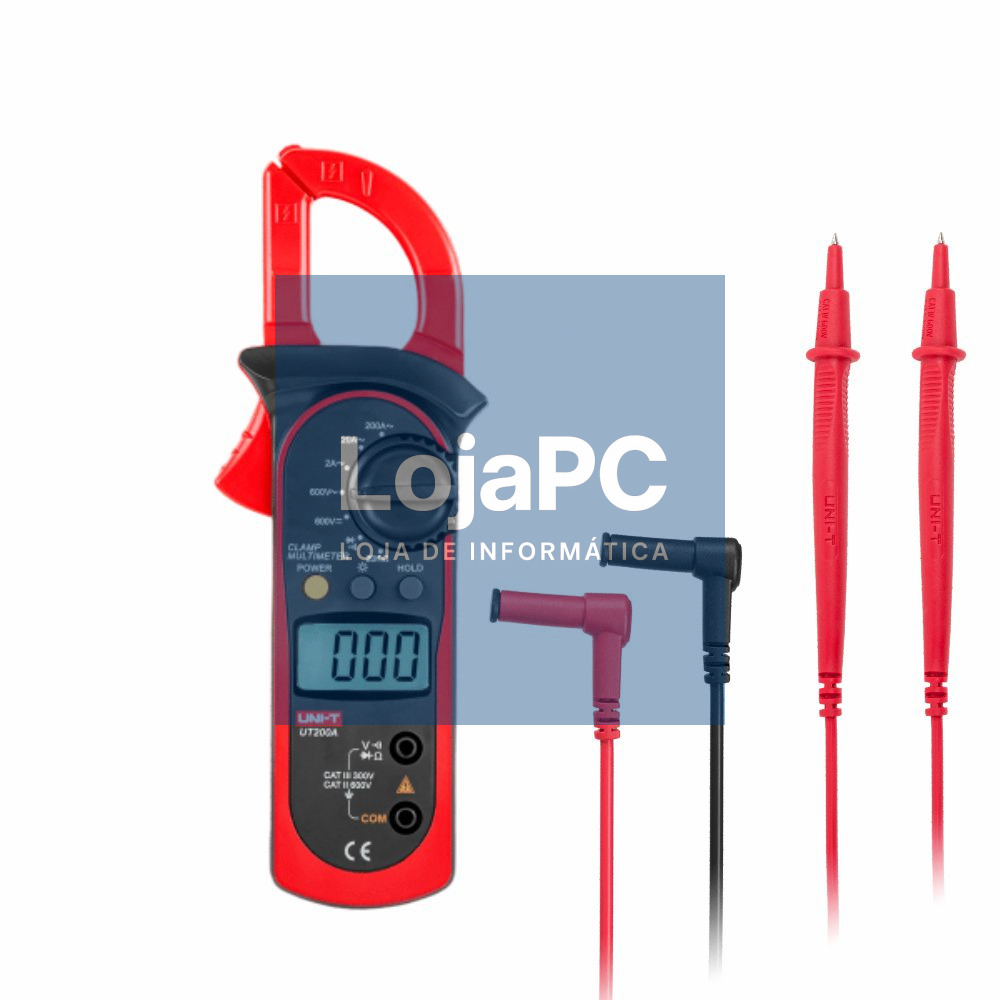 Pinça Amperimétrica Digital 200A 600V UNI-T