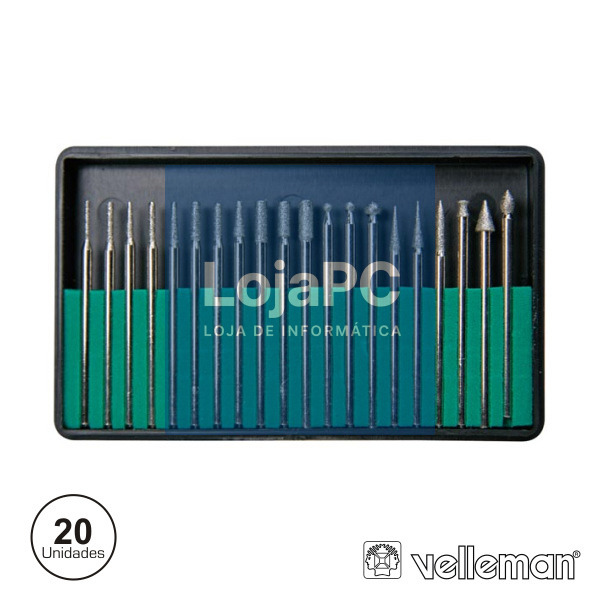 CONJUNTO DE 20 PONTAS DE FRESAS P/ MINI BERBEQUIM