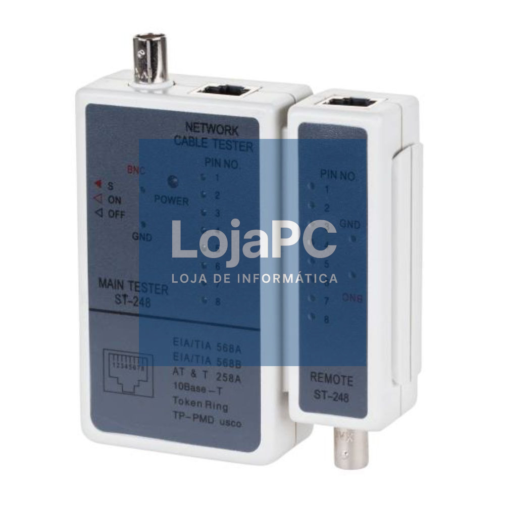 Testador De Cabos Rede Bnc/RJ45