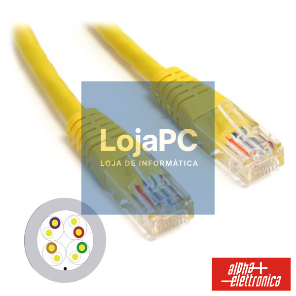 CABO UTP CAT5E AMARELO 0.5M
