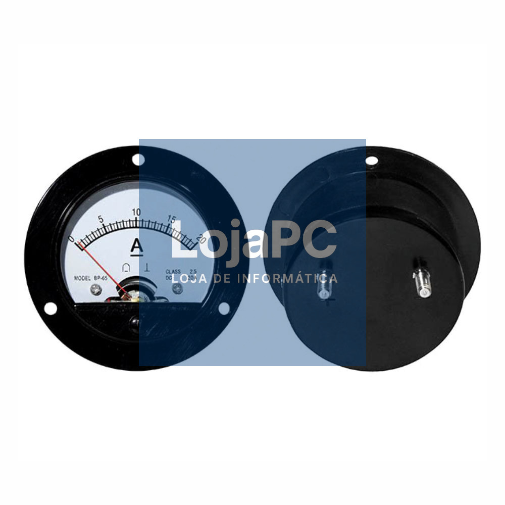 Amperímetro Analógico de Painel 20A DC