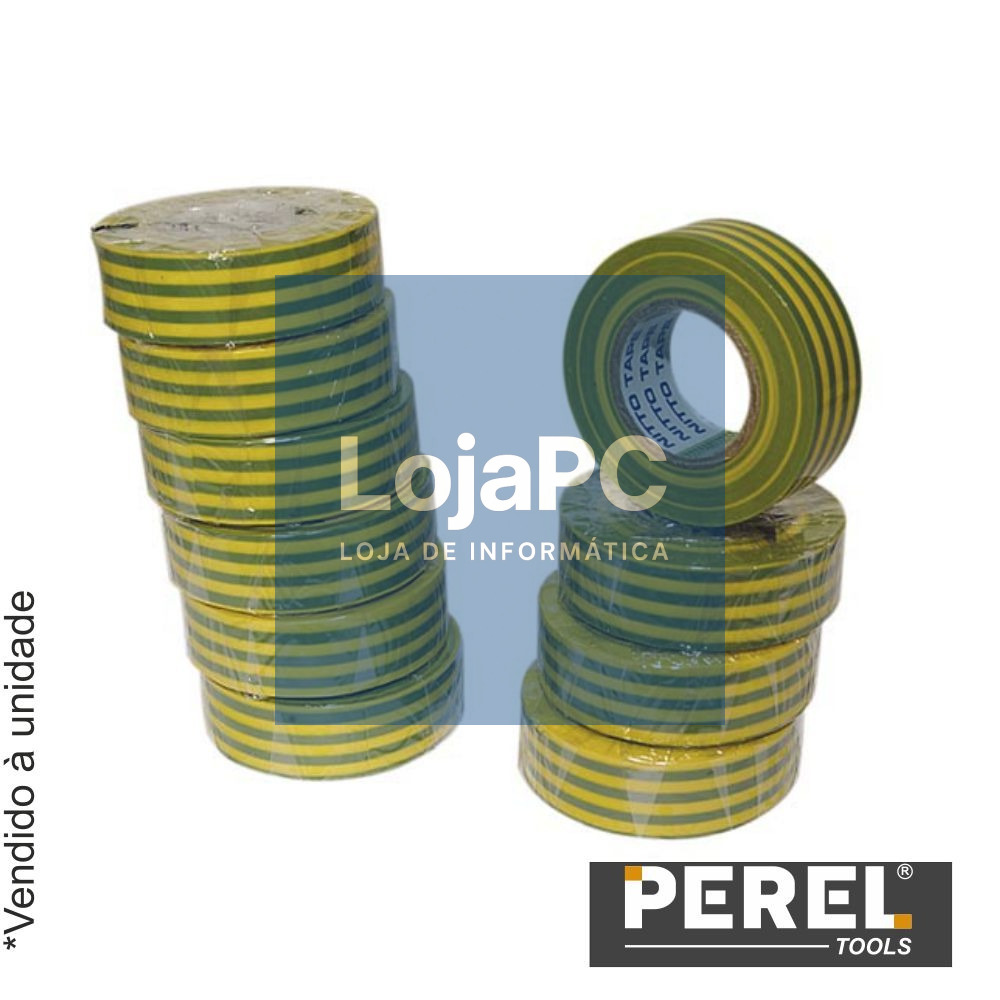 Fita Isoladora  Verde/Amarela - 19 mm 10M PEREL
