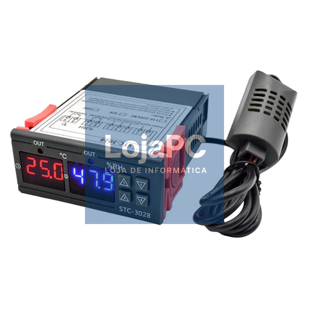 Termostato Digital C/ Sonda P/ Termómetro e Higrómetro