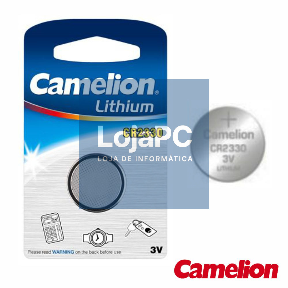 PILHA BOTÃO CR2330 3V 260MA BLISTER CAMELION