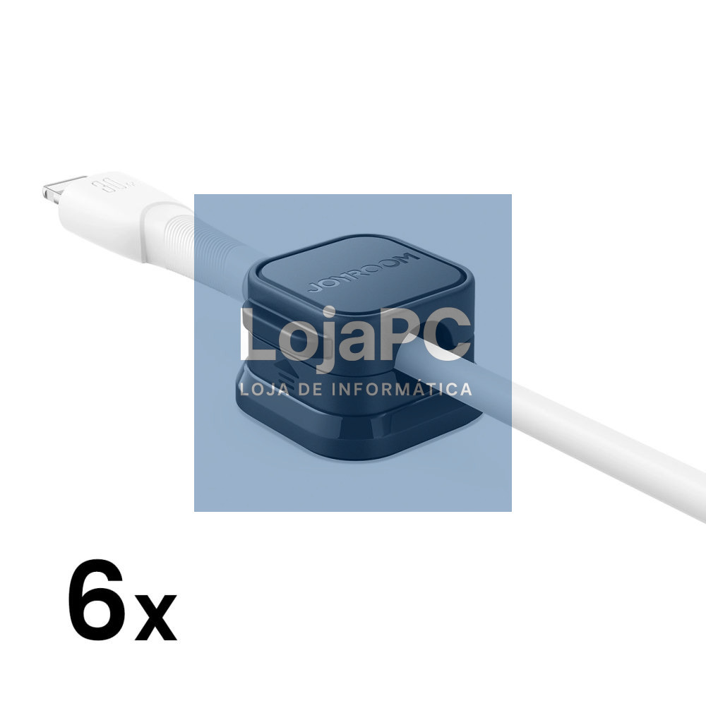 Conjunto de 3x Organizadores de Cabos Preto JOYROOM