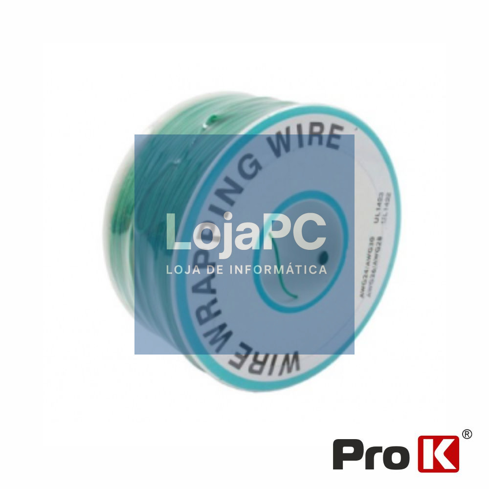 Cabo Multifilar Verde 0.25mm Rolo 250m PROK