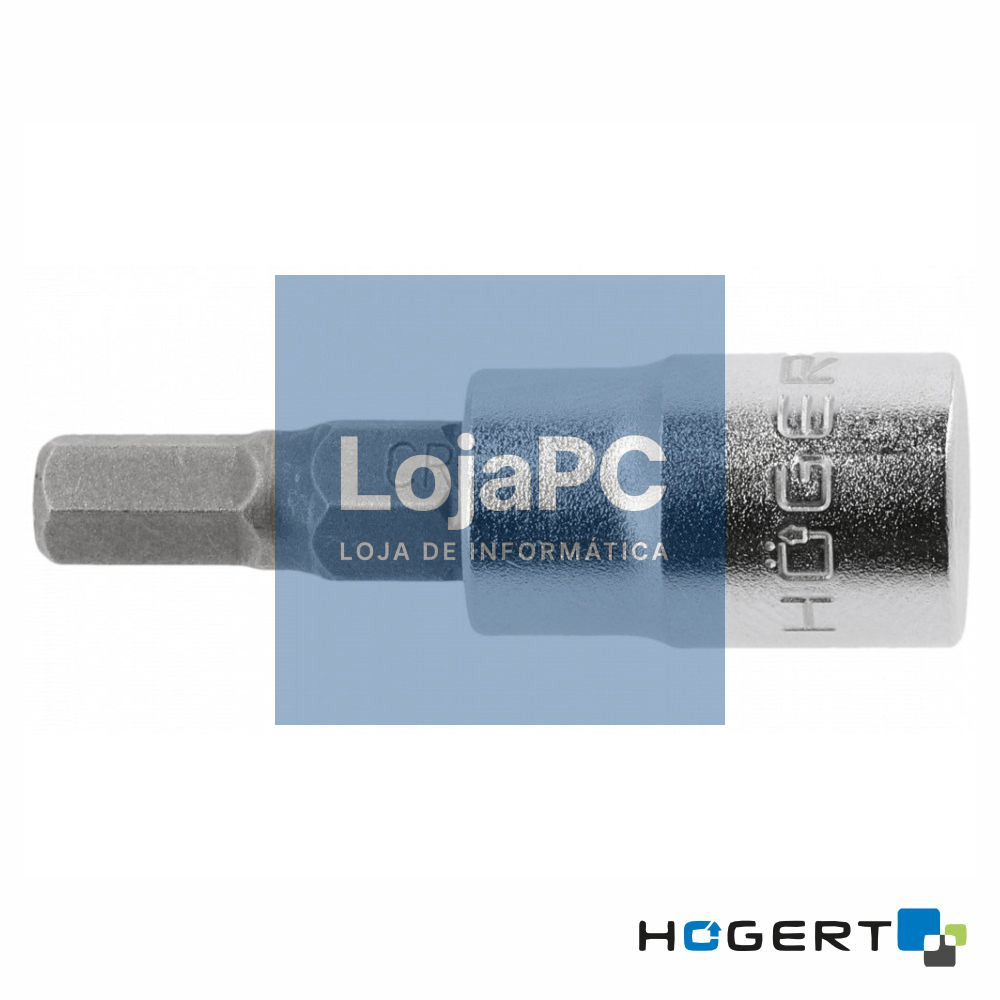 Chave de Caixa C/ Bit Hexagonal 5mm 1/4 HOGERT
