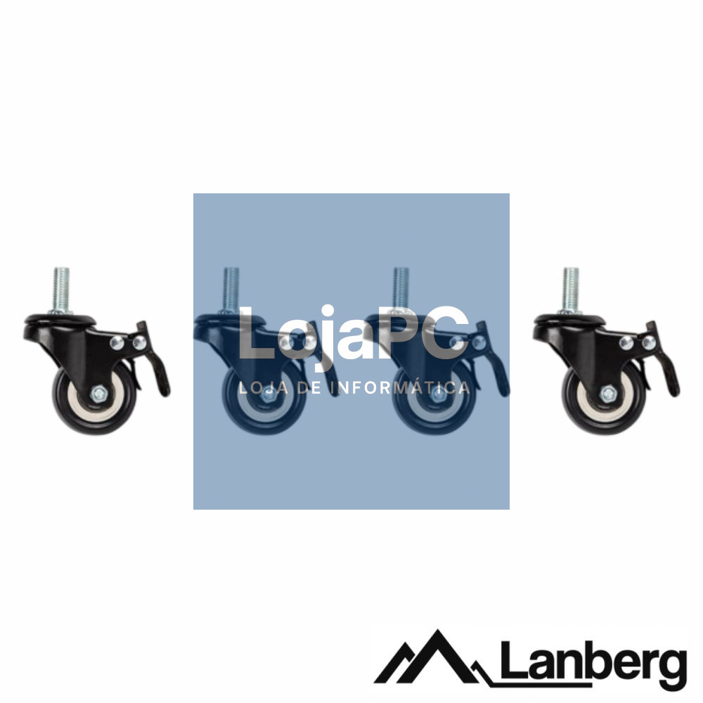 Conjunto de 4 Rodas C/ Rosca E Travão LANBERG