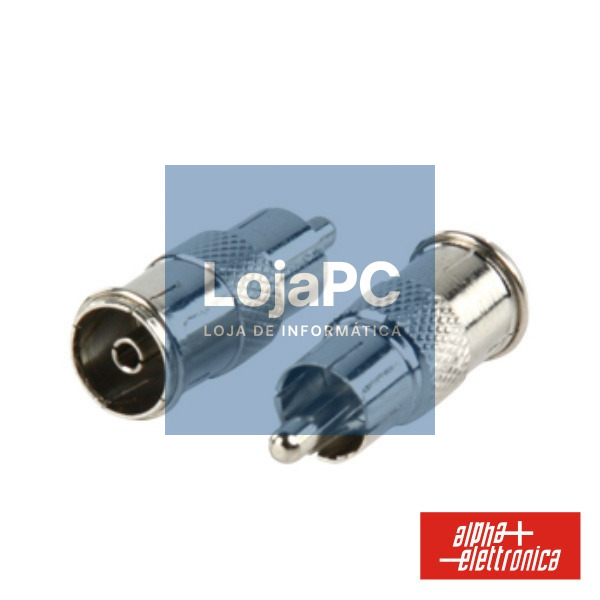 FICHA ADAPTADORA RCA MACHO / COAXIAL FÊMEA