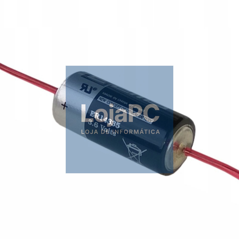 PILHA Li-SOCl2 2/3AA ER14335 TERMINAIS C/ FIOS 3.6V 1650MA
